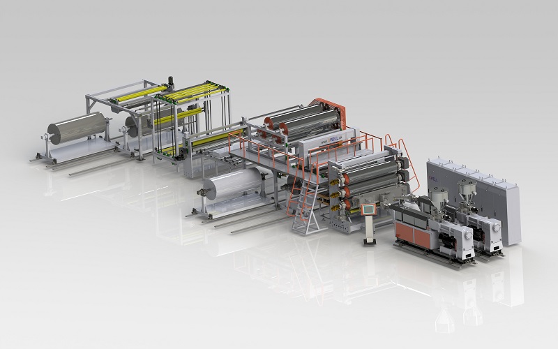 PVC、CPE防水卷材、寬幅地板革生產(chǎn)線(xiàn)