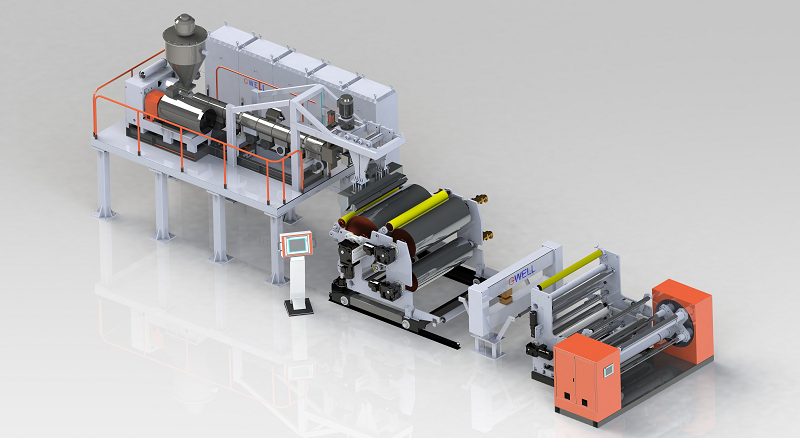 PVDF太陽(yáng)能背板膜、流延膜生產(chǎn)線(xiàn)